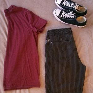 Burgundy Crewneck Tee